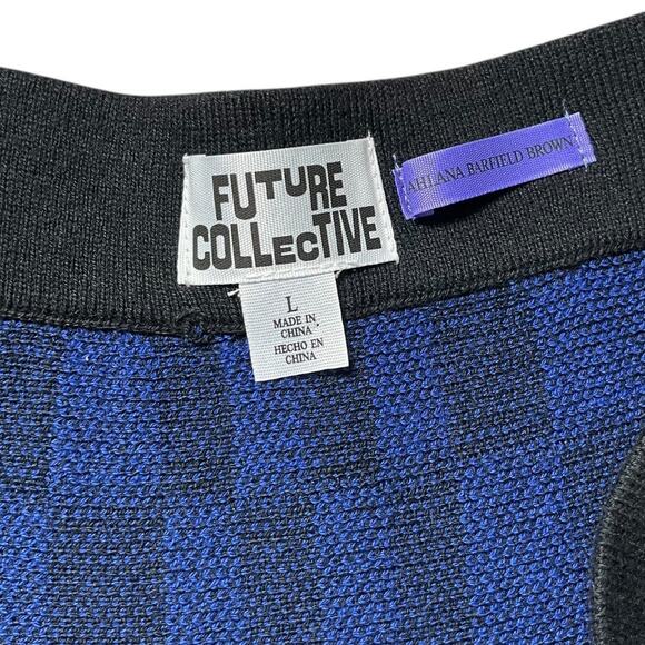 Future Collective x Kahlana Barfield Brown Checkered Knit Maxi Skirt –Size Large - Picture 6 of 8